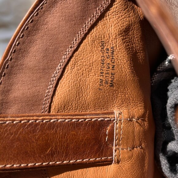 Frye Faye Stich Pull On Clay Leather Cowboy Pointed Toe Knee High Boots - Picture 8 of 8